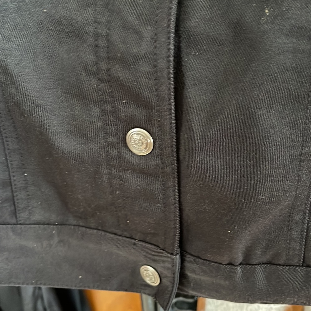 Harley Davidson Black Jacket Snap Front Large - image 6